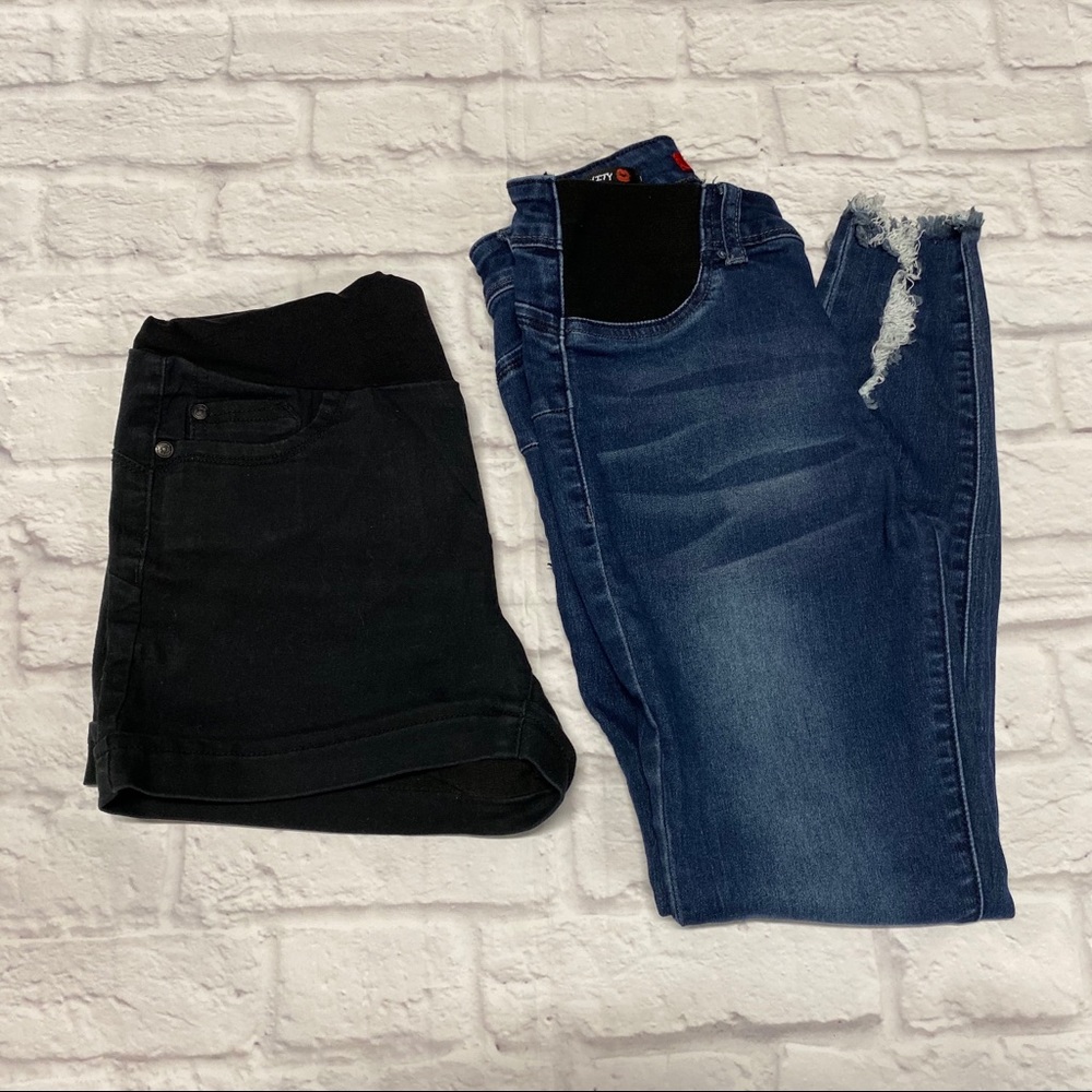 2pc Maternity bundle, shorts and pants S size